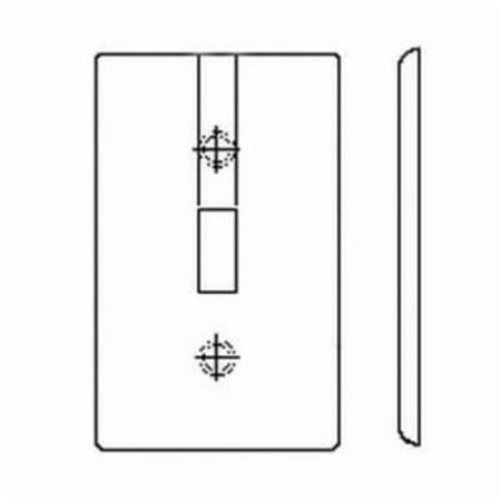 LEVITON Wallplates Eb Wp 1G Sgl Outlet 1, 406 Dia 80704-E